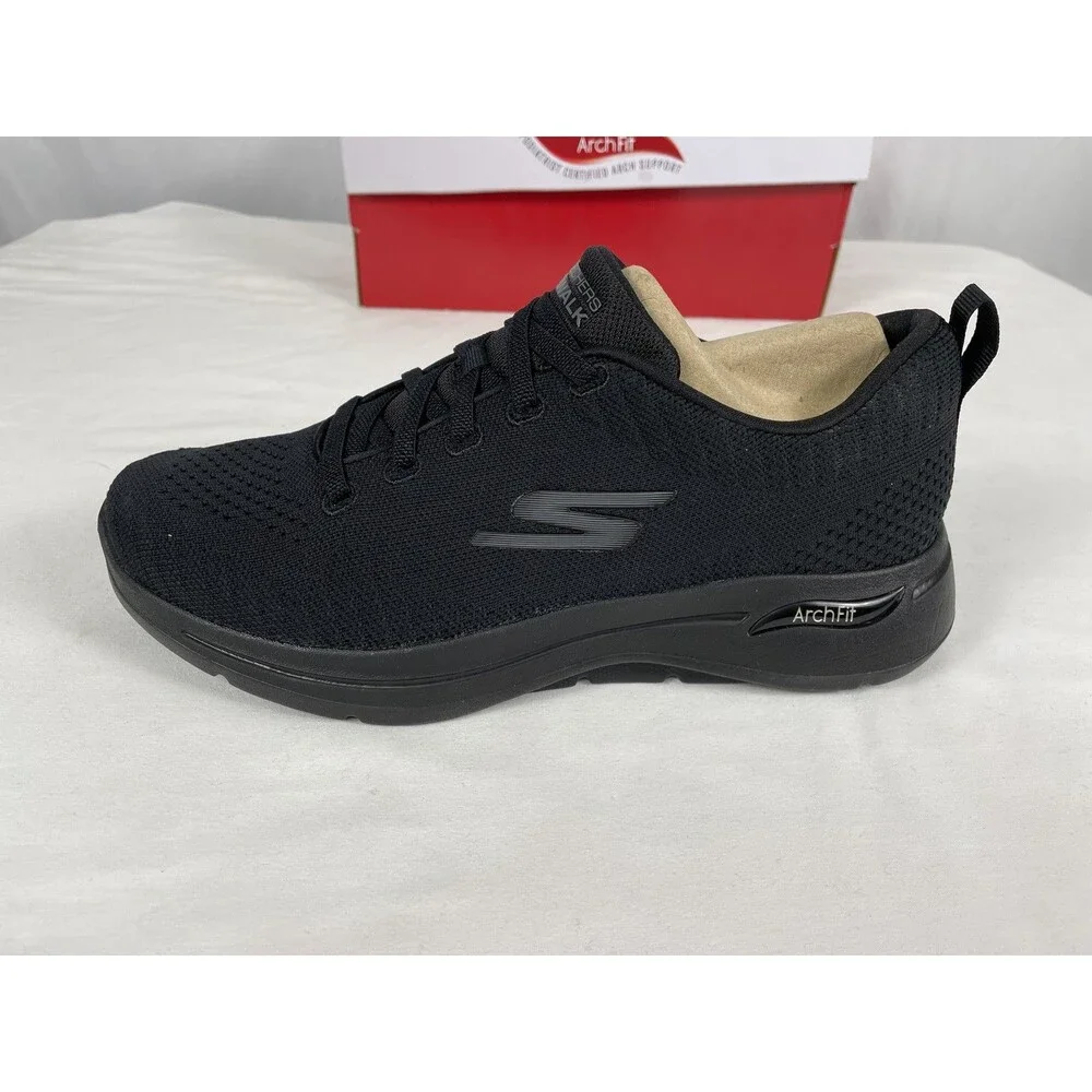 Skechers GO WALK Arch Fit Grand Select Athletic Shoes Men's 7.5 Black 216126 BBK